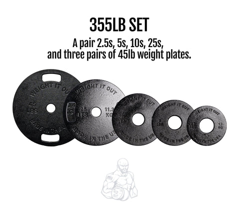 Cast Iron Weight Plate Set – Durable Workout Plates | Made in USA Weight It Out 