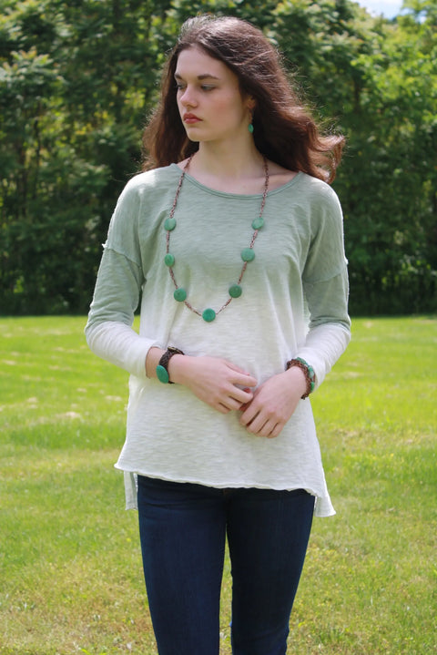 36 Inch Turquoise Gemstone Necklace – Copper Alloy Chain Long Necklace | Handmade Jewelry Made in USA Michelle Marie Boutique  Necklace