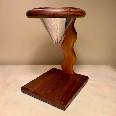 Handcrafted Walnut Pour Over Coffee Stand – Sustainable Drip Brewer | Made in USA Shop Cat Woodworks  item