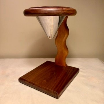 Handcrafted Walnut Pour Over Coffee Stand – Sustainable Drip Brewer | Made in USA Shop Cat Woodworks  item
