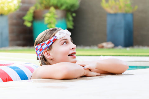 Giddy Up Swim Goggles – Tangle-Free Paisley Strap, Clear Anti-Fog Lenses for Kids and Adults | Assembled In USA Splash Place  Swim Goggles