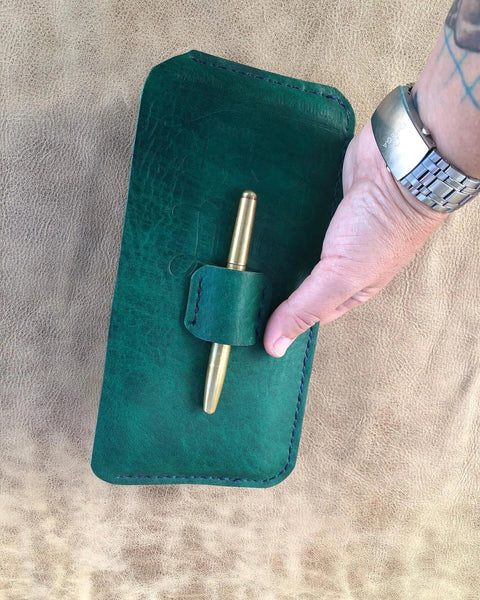 Handmade Rancher Log Sleeve with Leather Pen Loop – Durable Outdoor Gear | Made in USA Sully + Proper Supply 