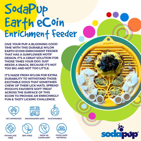 Earth Nylon Enrichment Dog Snacking Coin – Durable Chew Toy | Made in USA SodaPup  ECOIN