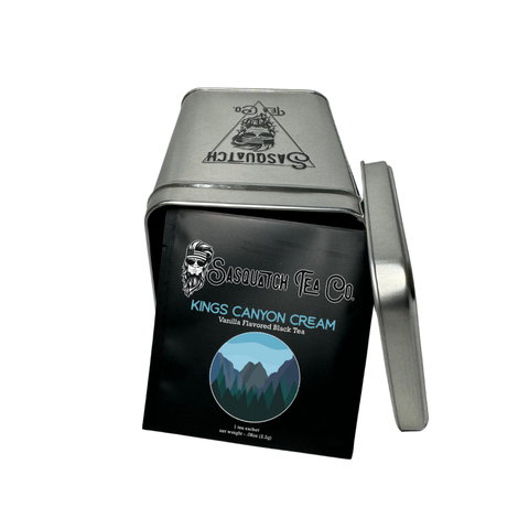 Kings Canyon Cream Vanilla Black Tea – Premium 20 Sachets | Made in USA Sasquatch Tea Co  Tea
