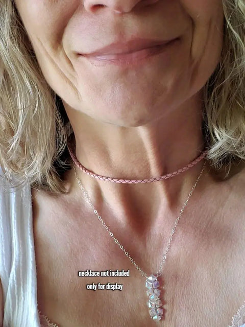 3mm Bolo Leather Sterling Silver Snap Off Choker – Handmade by Alexa Martha | Made in USA Alexa Martha Designs  Choker