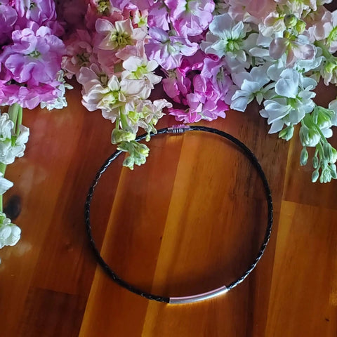 3mm Bolo Leather Sterling Silver Snap Off Choker – Handmade by Alexa Martha | Made in USA Alexa Martha Designs  Choker