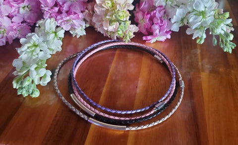 3mm Bolo Leather Sterling Silver Snap Off Choker – Handmade by Alexa Martha | Made in USA Alexa Martha Designs  Choker