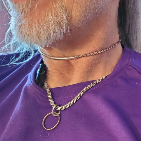 3mm Bolo Leather Sterling Silver Snap Off Choker – Handmade by Alexa Martha | Made in USA Alexa Martha Designs  Choker
