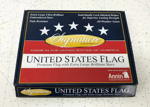 3' X 5' Signature Series United States Flag, Premium Nylon - 100% Made in USA Freedom Flag and Pole 