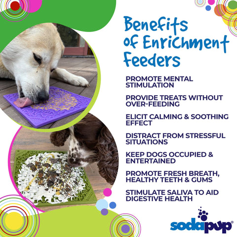 Large Green Jigsaw and Purple Bones Dog Lick Mat Bundle – Slow Feeder Pet Enrichment – Made in USA SodaPup  EMAT