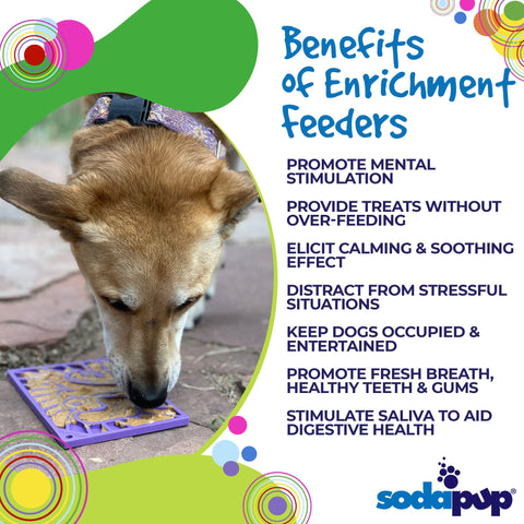 Groovy Love Patterned Lick Mat – Small Size Pet Enrichment Toy | Made in USA SodaPup  EMAT