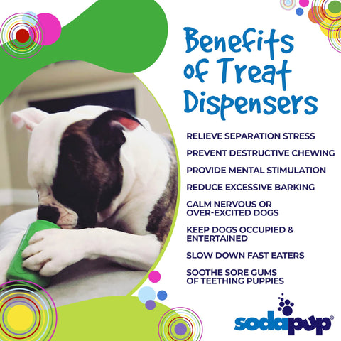 SodaPup Can Toy EDispenser – Durable Rubber Treat Dispensing Chew Toy | Made in USA SodaPup  Rubber Dog Toys