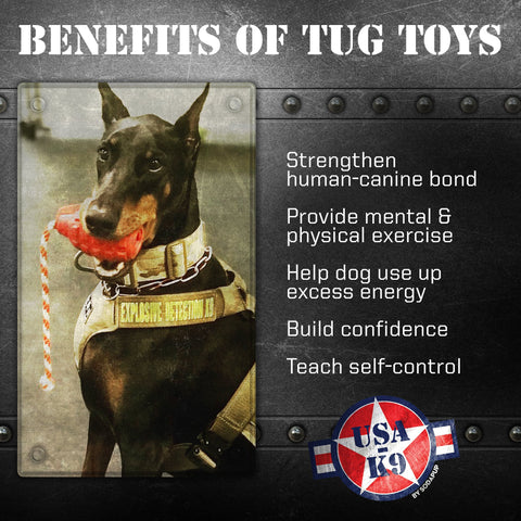 USA-K9 Durable Rubber Grenade Dog Chew Toy – Tug and Treat Dispenser | Made in USA SodaPup  Rubber Dog Toys