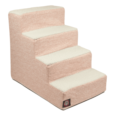 Majestic Pet 4-Step Heathered Fabric Pet Stairs 24 Inch – Soft Support | Made in USA Majestic Pet 