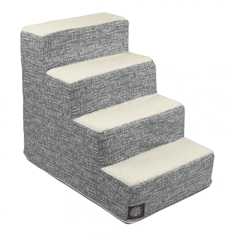 Majestic Pet 4-Step Heathered Fabric Pet Stairs 24 Inch – Soft Support | Made in USA Majestic Pet 