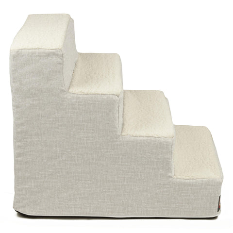 Majestic Pet 4-Step Heathered Fabric Pet Stairs 24 Inch – Soft Support | Made in USA Majestic Pet 