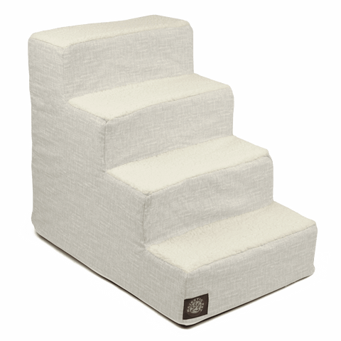 Majestic Pet 4-Step Heathered Fabric Pet Stairs 24 Inch – Soft Support | Made in USA Majestic Pet 