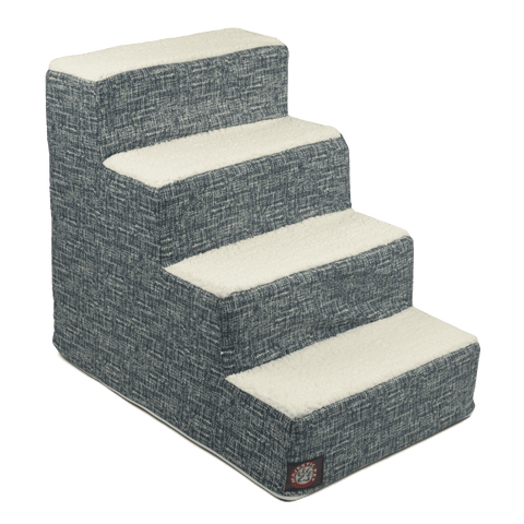 Majestic Pet 4-Step Heathered Fabric Pet Stairs 24 Inch – Soft Support | Made in USA Majestic Pet 