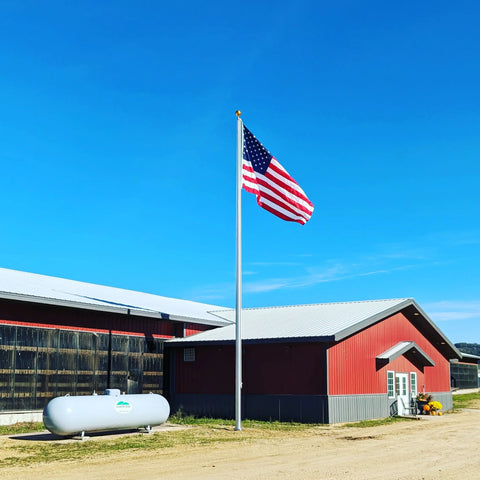 40 Foot Tapered Aluminum Flagpole With External Halyard – Durable Single Piece Pole | Made in USA Freedom Flag and Pole 