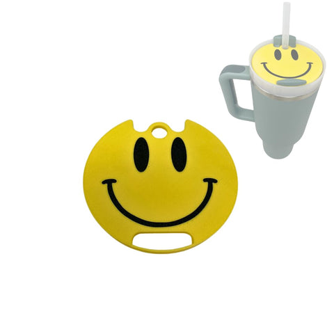 Baglets Smiley Face Tumbler Charms – Stanley Cup Compatible – Removable Topper | Made in USA Chatelet Manufacturing 