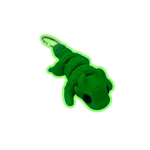 Articulated Baby Pink Axolotl Keychain – Flexible Fidget Toy | Made in USA Chatelet Manufacturing 