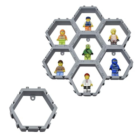 Hexagon Wall Mount Display – Interlocking Lego Figure Holder | Made in USA Chatelet Manufacturing 