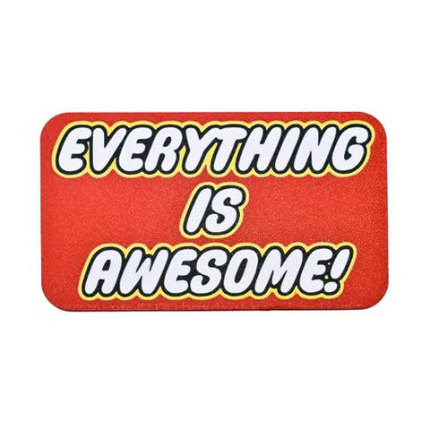 Inspirational Everything Is Awesome Wall Plaque – Vibrant Red Decor | Made in USA Chatelet Manufacturing 