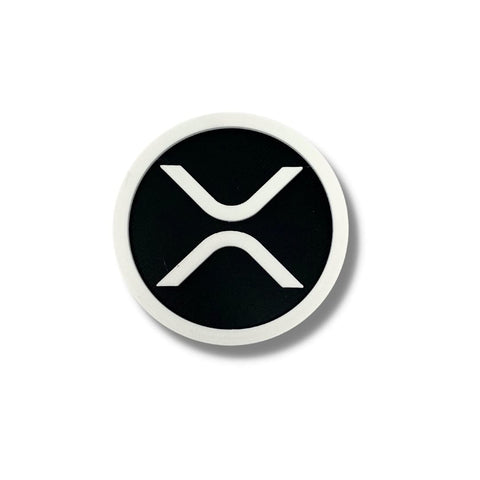 Ripple XRP Token Logo Fridge Magnet 4.5 Inch – Black White Design | Made in USA Chatelet Manufacturing 