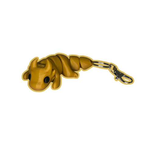 Articulated Baby Pink Axolotl Keychain – Flexible Fidget Toy | Made in USA Chatelet Manufacturing 