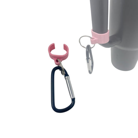 Carabiner Clip Attachment for Stanley 40 Oz Tumbler Handle – Keychain Holder | Made in USA – Pink Chatelet Manufacturing 