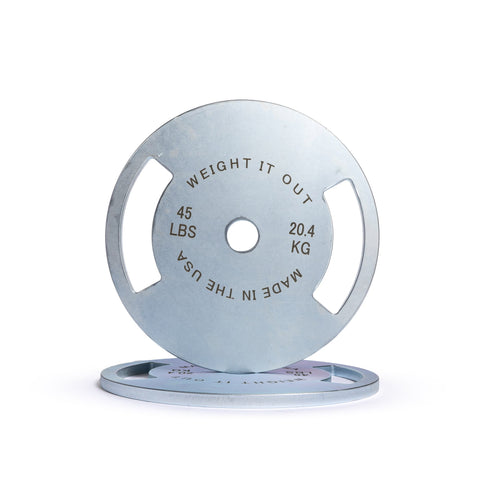 Calibrated Solid Steel Weight Plate Pairs – Precision Fitness Plates | Made in USA Weight It Out 