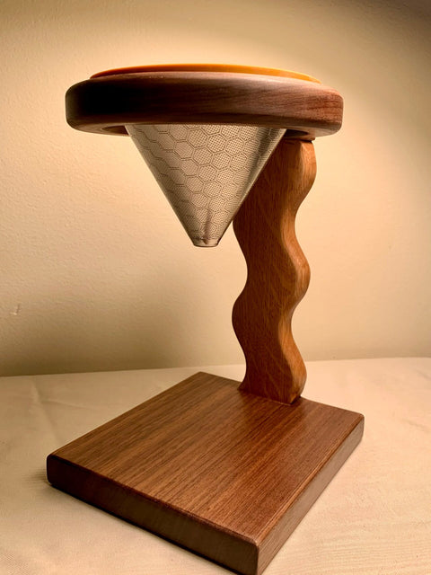 Handcrafted Walnut Pour Over Coffee Stand – Sustainable Drip Brewer | Made in USA Shop Cat Woodworks  item