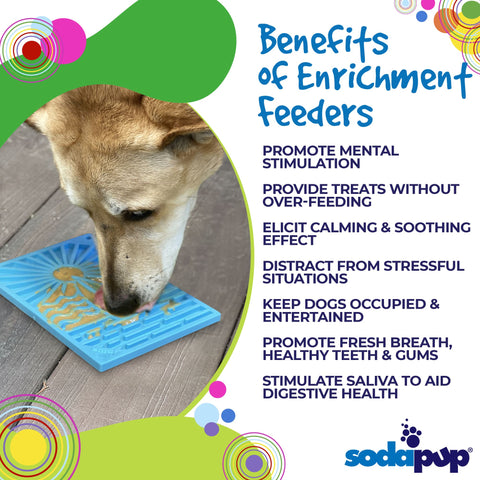 Surf's Up Small Dog Lick Mat – Interactive Slow Feeder | Made in USA SodaPup  EMAT