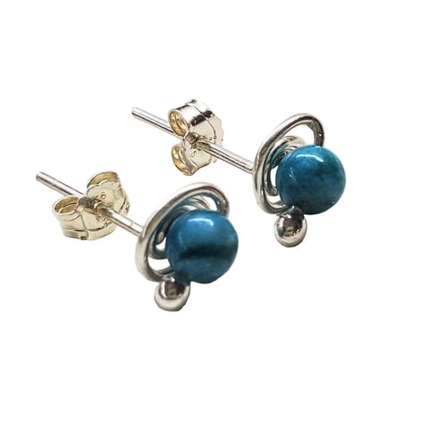 4mm Sterling Silver Spiral Stud Earrings – Handmade Jewelry | Made in USA Alexa Martha Designs  Ear Studs