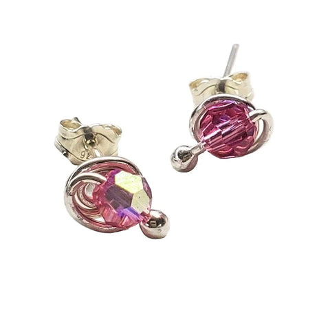 4mm Sterling Silver Spiral Stud Earrings – Handmade Jewelry | Made in USA Alexa Martha Designs  Ear Studs