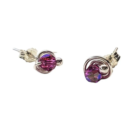 4mm Sterling Silver Spiral Stud Earrings – Handmade Jewelry | Made in USA Alexa Martha Designs  Ear Studs