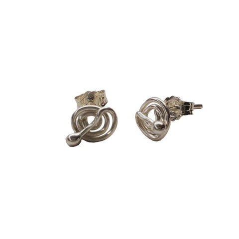 4mm Sterling Silver Spiral Stud Earrings – Handmade Jewelry | Made in USA Alexa Martha Designs  Ear Studs