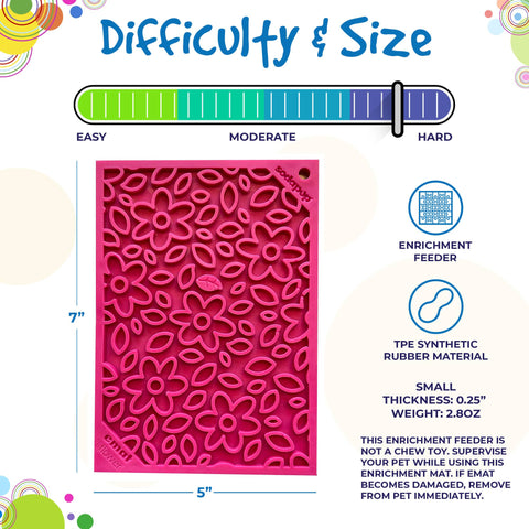 Flower Power Slow Feeder Lick Mat – Calming Pet Enrichment Toy | Made in USA SodaPup  EMAT