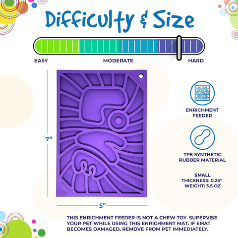 Groovy Love Patterned Lick Mat – Small Size Pet Enrichment Toy | Made in USA SodaPup  EMAT