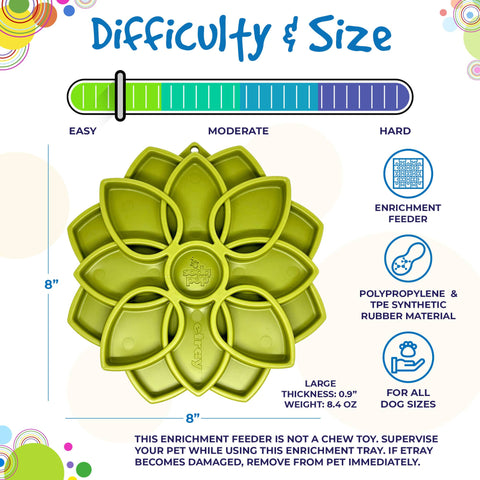 Mandala Design Dog Enrichment Slow Feeder Tray – Interactive Lick Mat | Made in USA SodaPup  ETRAY