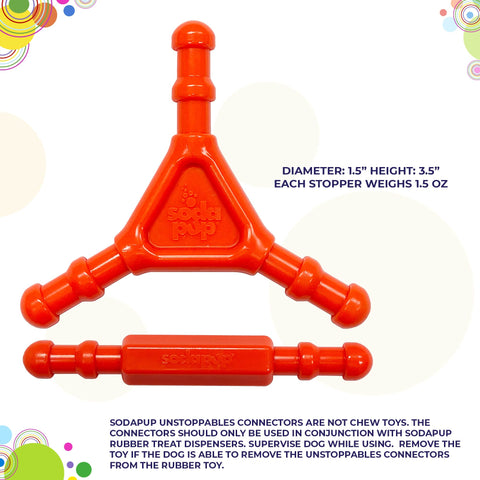 Unstoppables Connector Set – SodaPup Dog Treat Toy Links – 2 Pack | Made in USA SodaPup  Nylon Dog Toys