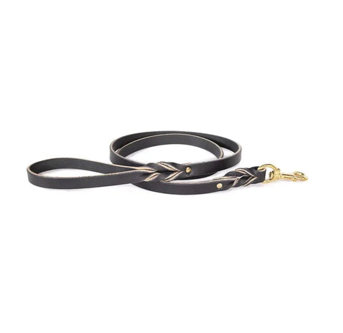 5 Ft Braided Leather Dog Leash – Durable 3/4 Inch Standard Leash for Small to Extra Large Dogs | Made in USA Auburn Leathercrafters  item