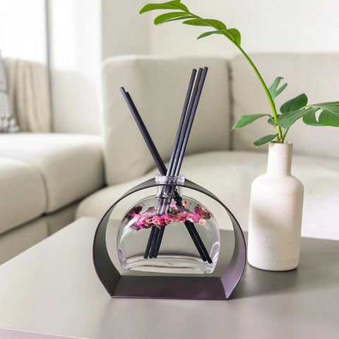 Glass Reed Diffuser With Hanging Stand – Choose Your Scent (5 Oz) Wick and Glow Candle Company®  Reed diffuser