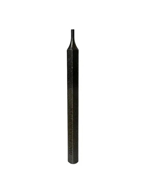 The Grace USA SPP-5 Individual Punches features a black metal pin punch with a hexagonal handle and narrow cylindrical tip, shown standing upright against a plain white background.