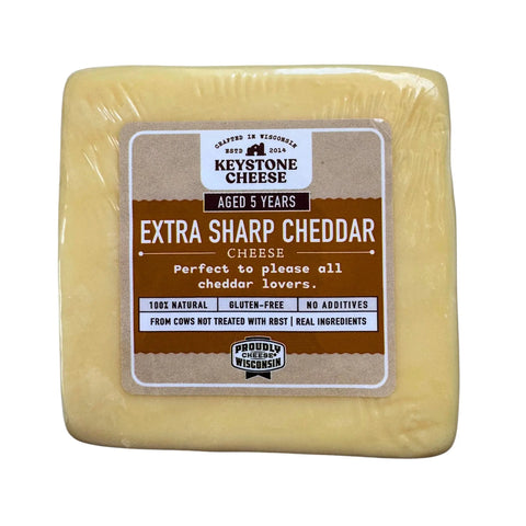 5 Year Aged White Cheddar Cheese – 6 Blocks 10oz Each – Handcrafted Artisan Dairy | Made in USA Keystone Cheese  Cheese