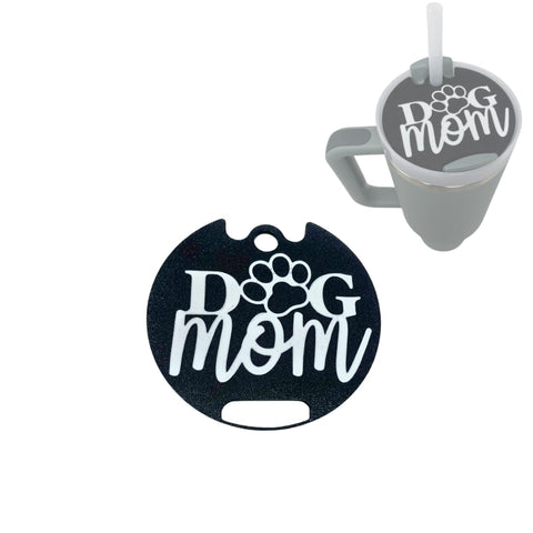 Baglets Tumbler Topper Charms – Dog Mom Design – Removable Cup Decor | Made in USA Chatelet Manufacturing 