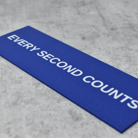 Every Second Counts Motivational Wall Sign – 9.25 Inch Kitchen Decor | Made in USA Chatelet Manufacturing 