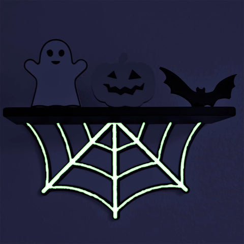 Halloween Spider Web Floating Shelf – 9 Inch Wide 5 Inch Deep | Made in USA Chatelet Manufacturing 