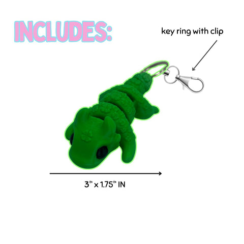 Articulated Baby Pink Axolotl Keychain – Flexible Fidget Toy | Made in USA Chatelet Manufacturing 
