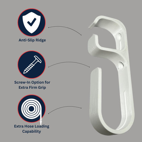 Anti-Slip CPAP Hose Organizer – Wall Mount Hook with Screw or Adhesive | Made in USA Chatelet Manufacturing 